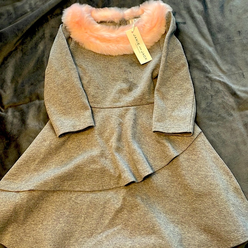 Janie and Jack long sleeve gray dress